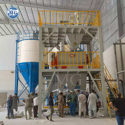 Автоматическая упаковка Сухомортный производственная линия Стенная штукатурка Гипсовая отливка Покрытие песка Цементный смеситель плитки Клейная клея Машина для изготовления клей