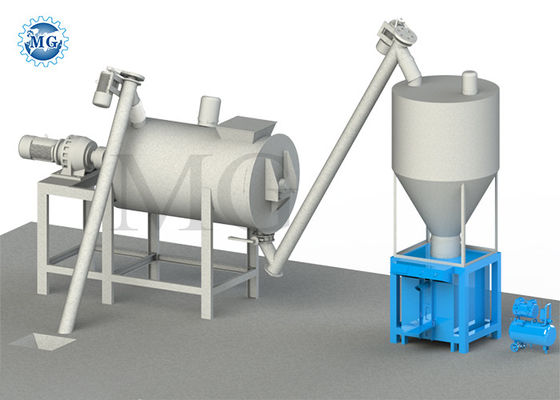 Simple Dry Mix Powder Mortar Mixing Machine Wall Putty Sand Cement Mixer Ceramic Tile Adhesive Glue Manufacturing Plant