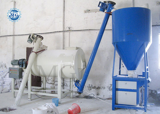 Simple Dry Mix Powder Mortar Mixing Machine Wall Putty Sand Cement Mixer Ceramic Tile Adhesive Glue Manufacturing Plant