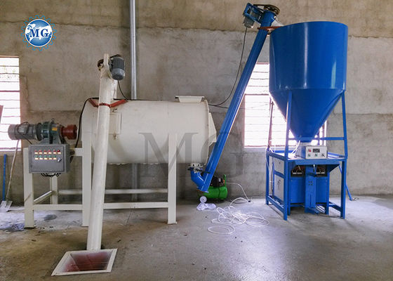1-8 T / H Small Dry Mix Mortar Mixing Plant Wall Putty Floor Tile Adhesive Glue Grout Making Machine