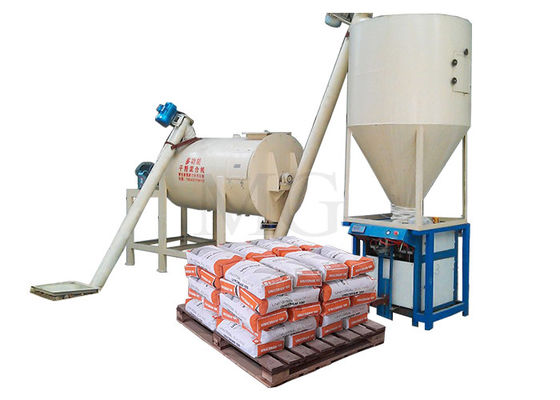 1-8 T / H Small Dry Mix Mortar Mixing Plant Wall Putty Floor Tile Adhesive Glue Grout Making Machine