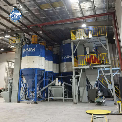 Стенный пятнистый цементный смеситель Керамическая плитка Клей производственный завод Автоматический ПЛК Сухое смешение порошкового миномета смешивающее устройство