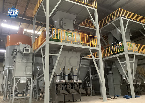 10-50 Т / Ч сухие смеси порошковые растворимые заводы Стены Матовый отстойник Смеситель черепицы Клейная клеевая смесительная машина