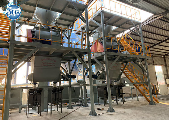 Производственная линия 30T/H двойной плитки миномета вала сухой слипчивая